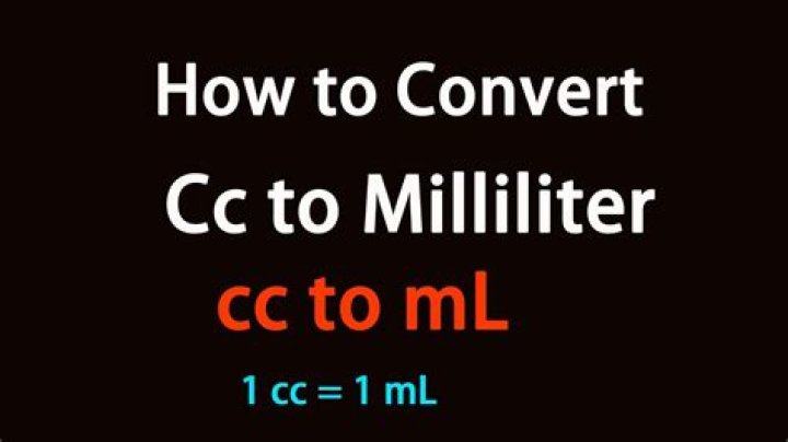 5cc to ml