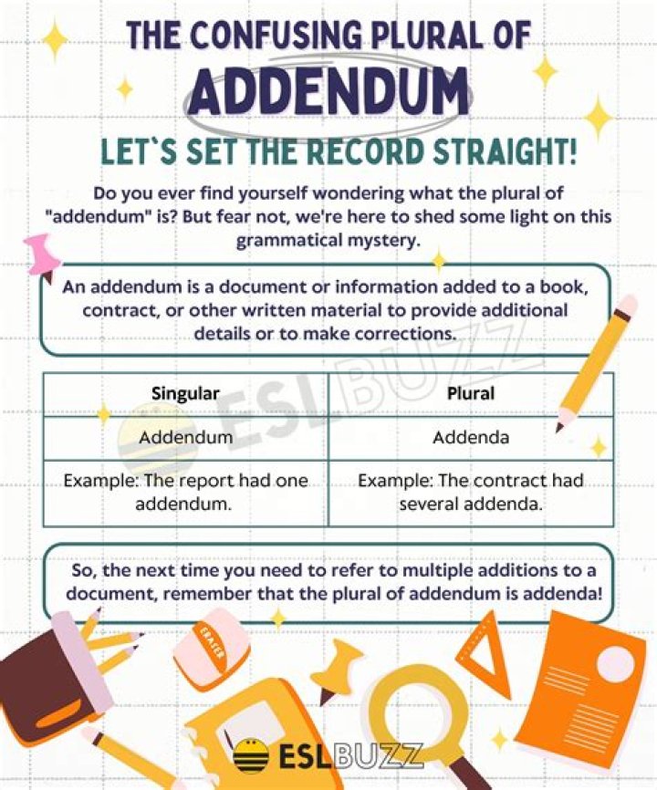 addendum plural