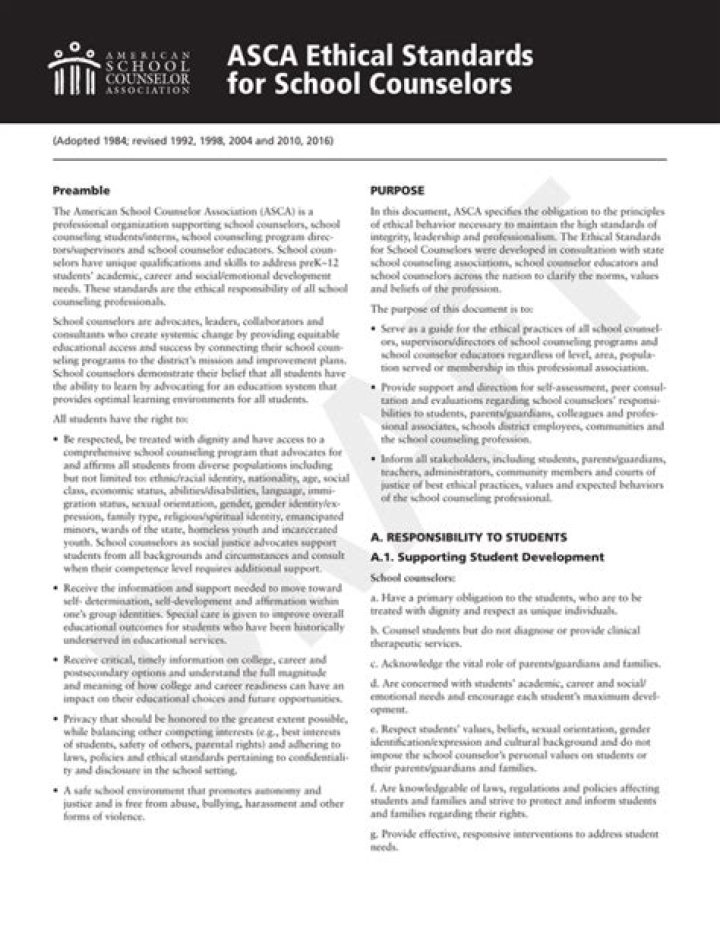 asca ethical standards