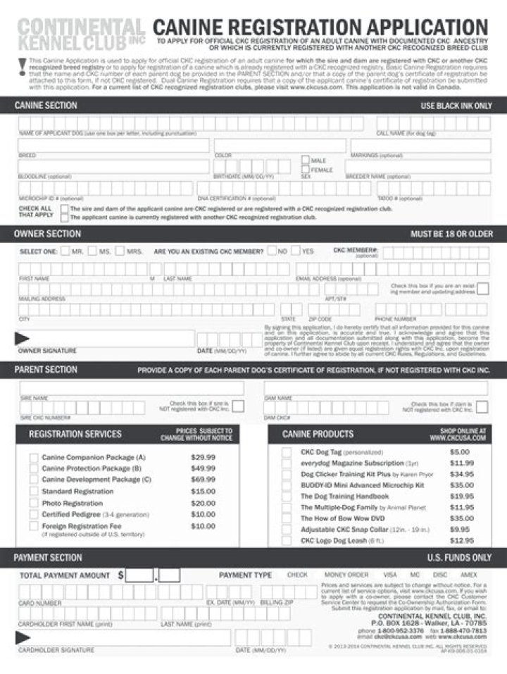 ckc dog registration