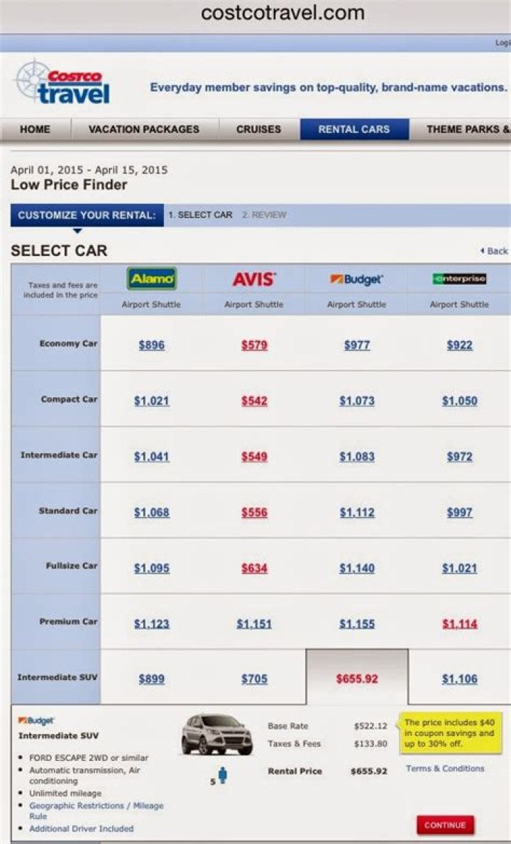 costco.com car rental