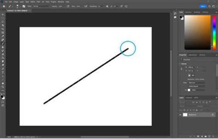create straight lines photoshop