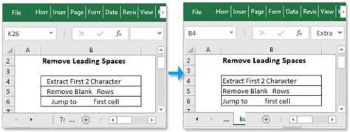 excel remove leading spaces