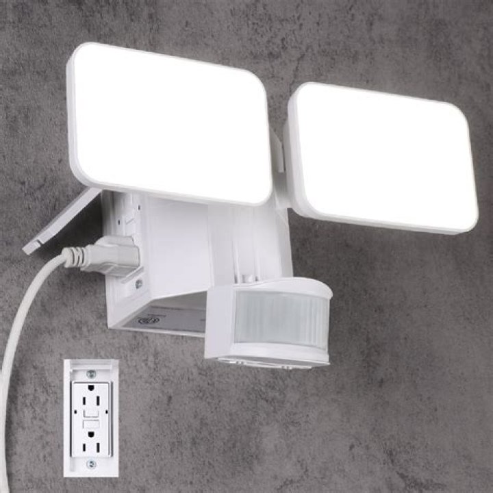 flood light with outlet