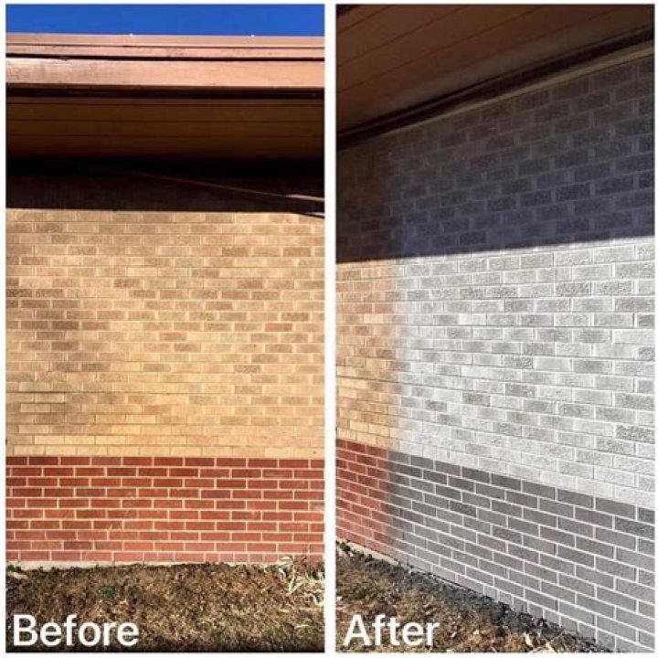 gray brick stain before and after