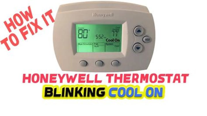 honeywell thermostat blinking cool on