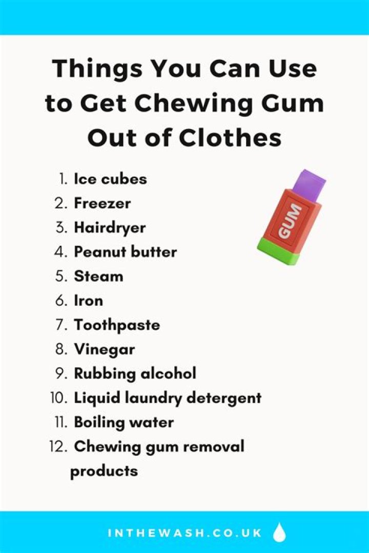 how do you get gum out of clothes