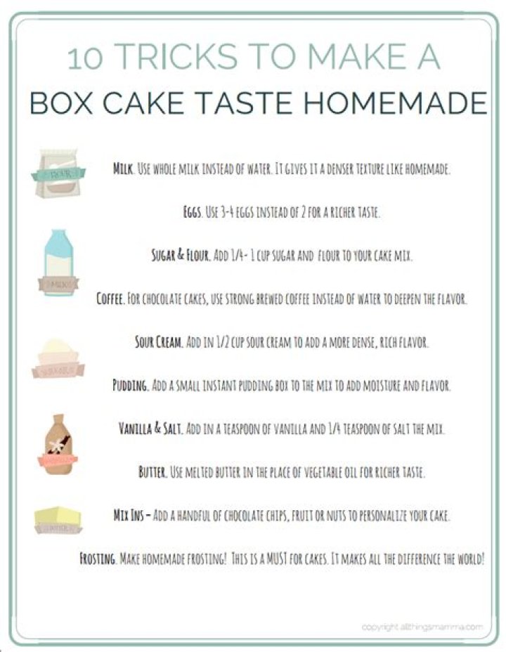how do you make a box cake taste homemade?