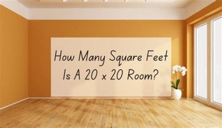how many square feet is a 20×20 room