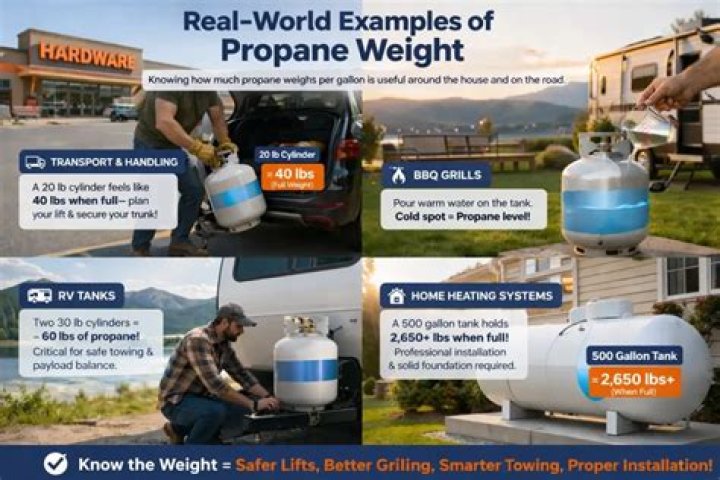 how much does propane weigh