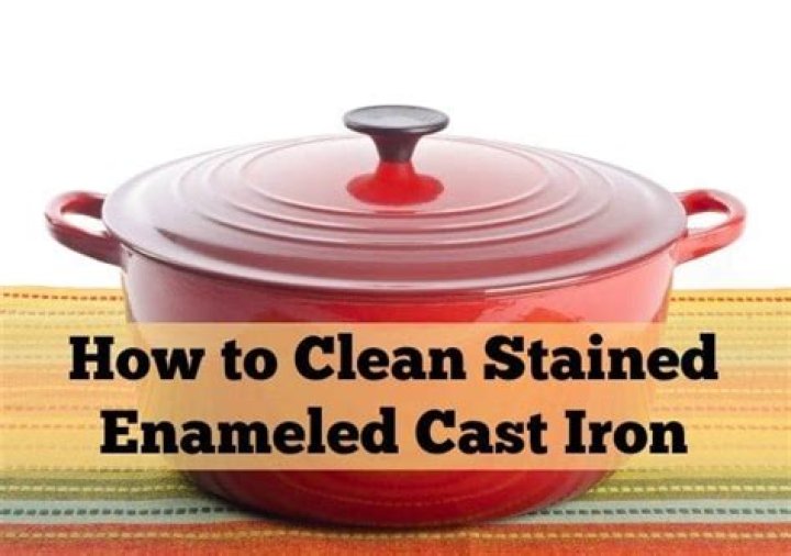 how to clean enameled cast iron