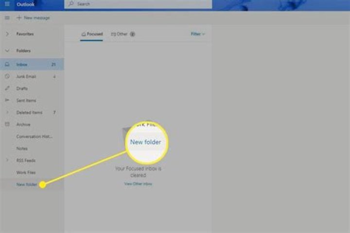 how to create a new folder in outlook