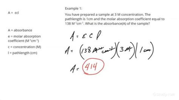 how to find concentration from absorbance
