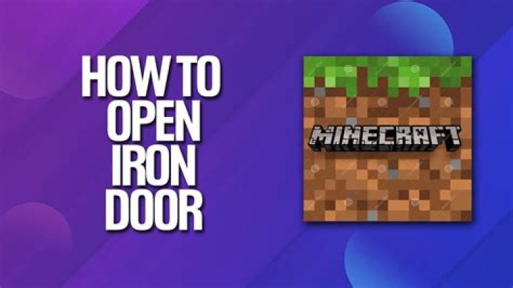 how to open iron door in minecraft