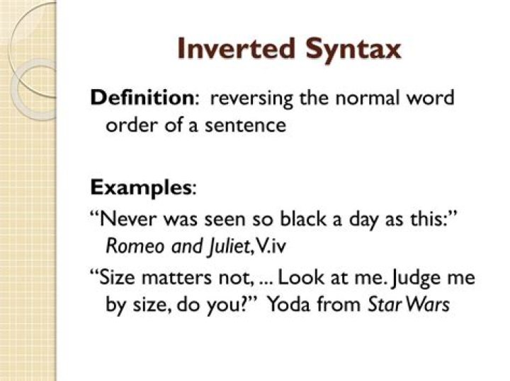 inverted syntax