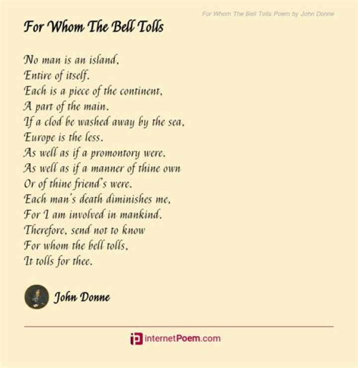 john donne for whom the bell tolls