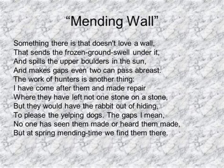 mending wall by robert frost