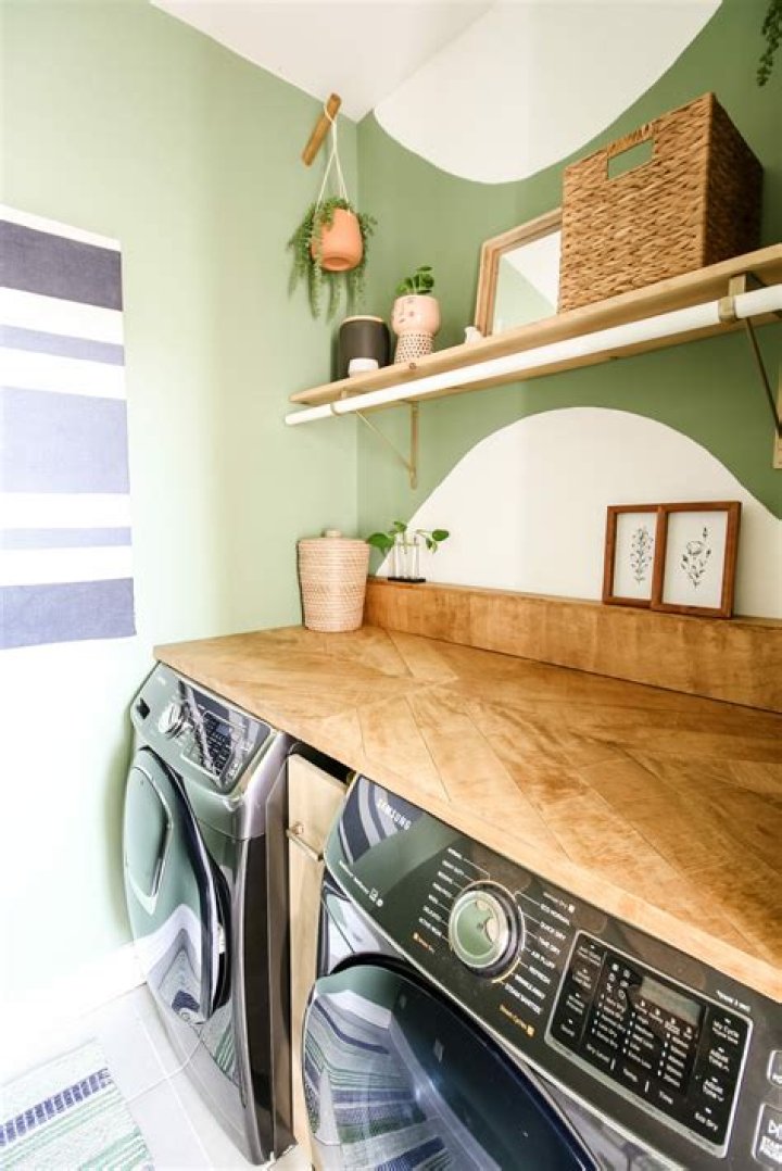over washer and dryer shelf