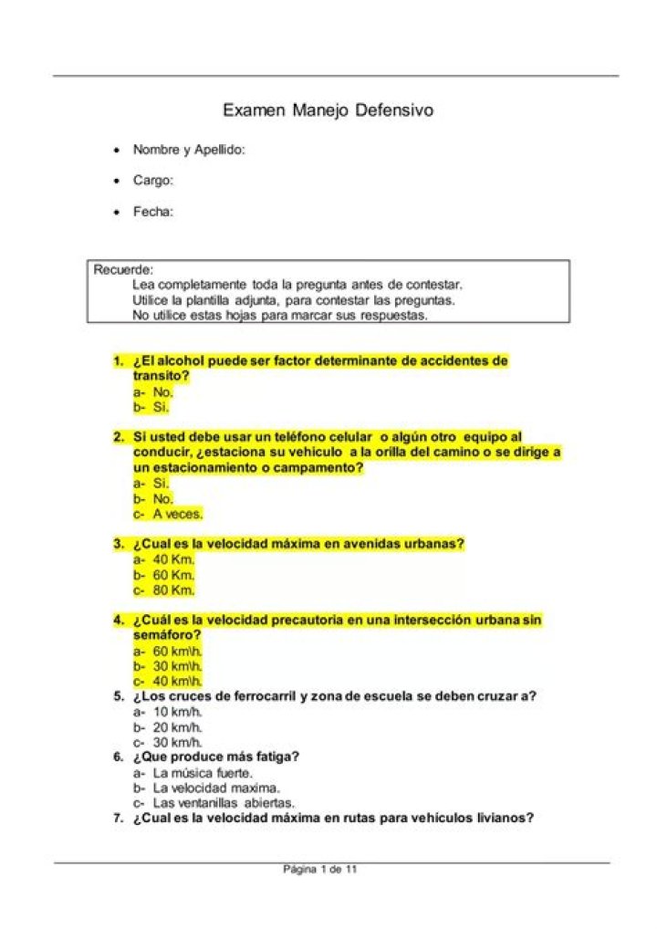 preguntas de manejo