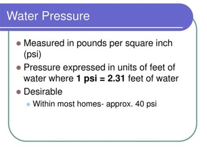psi per foot of water