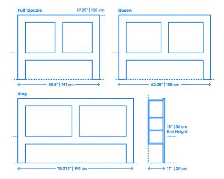 queen headboard dimensions
