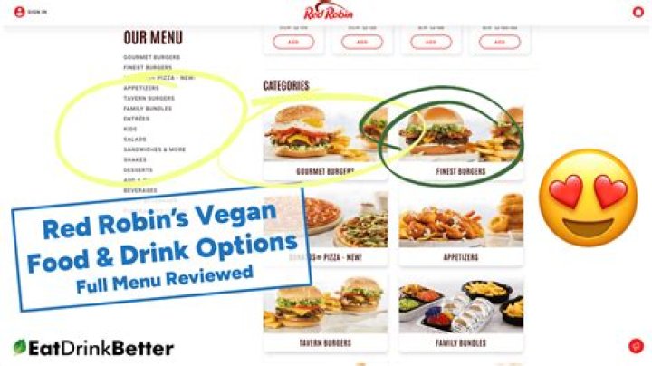 red robin vegan options