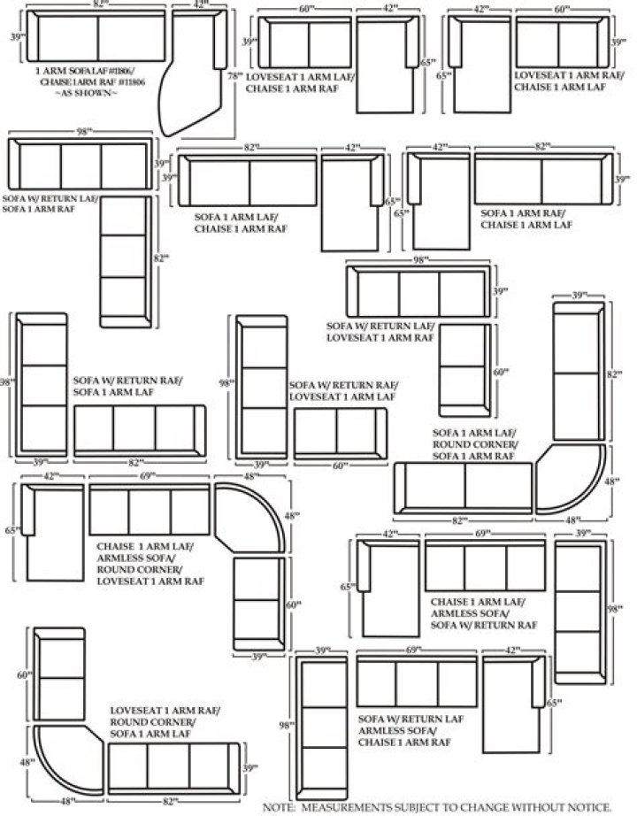 sectional dimensions