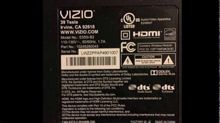 vizio serial number lookup
