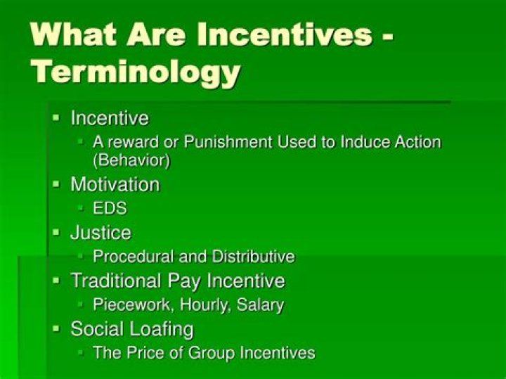 what are incentives