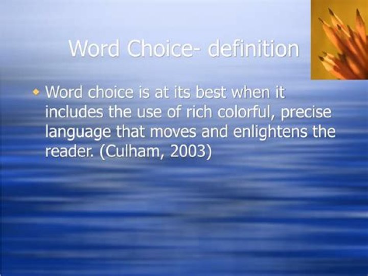 word choice definition