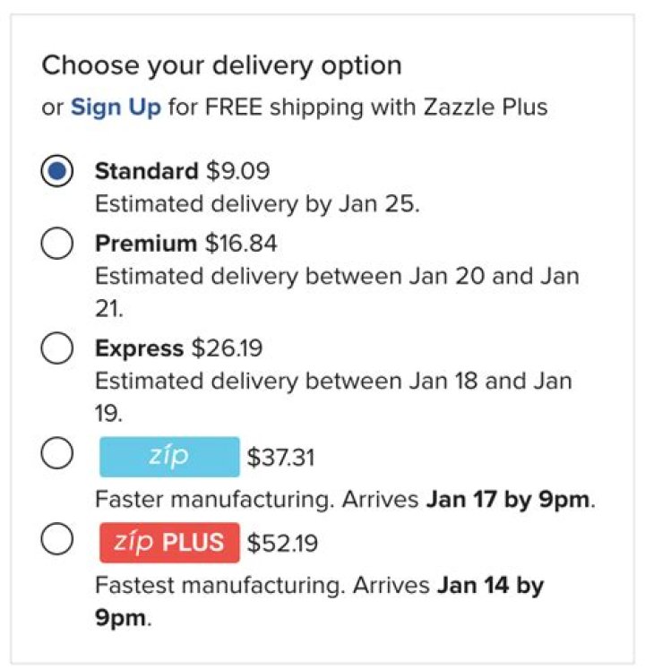 zazzle shipping